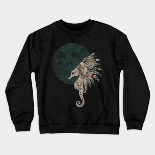 seahorse native night Crewneck Sweatshirt